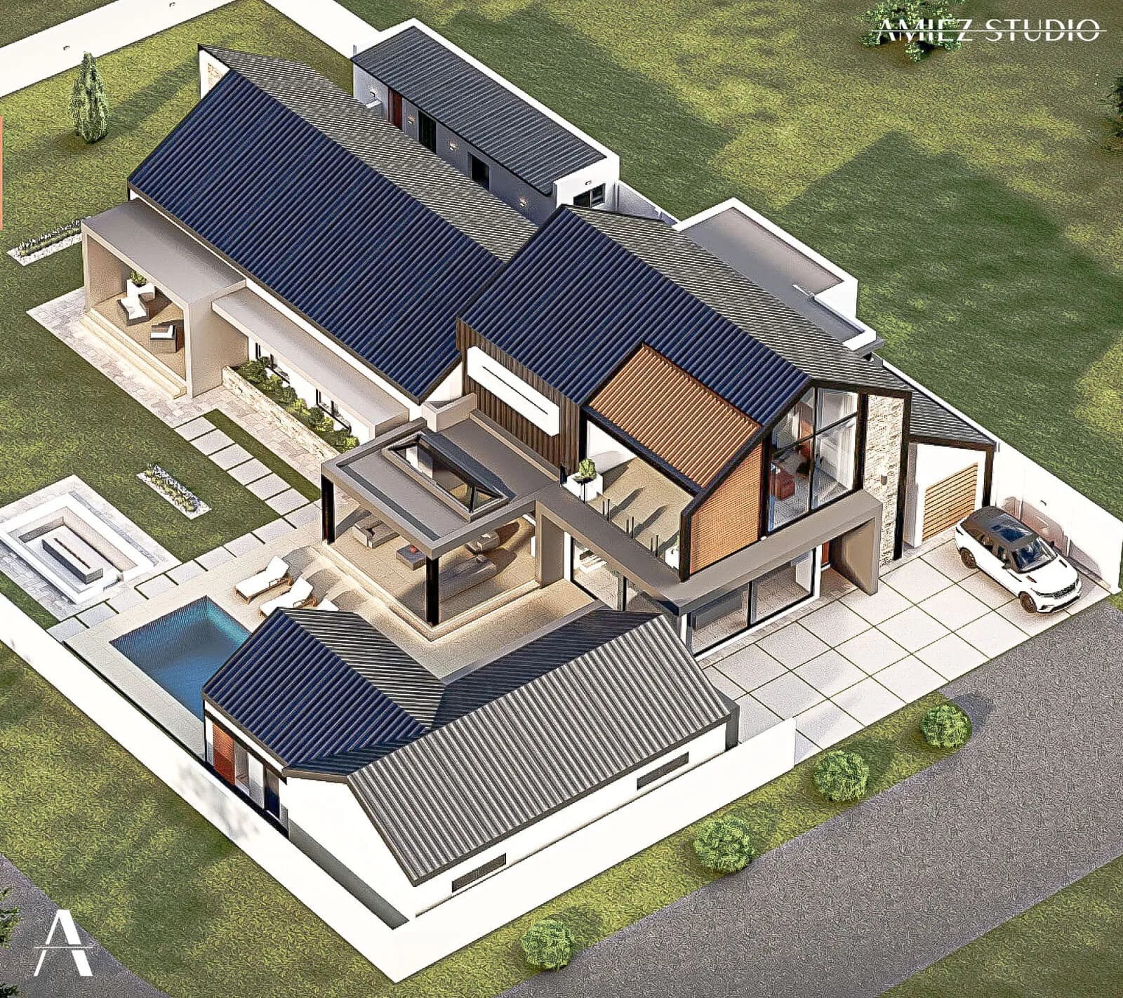 Gabled Courtyard Residence