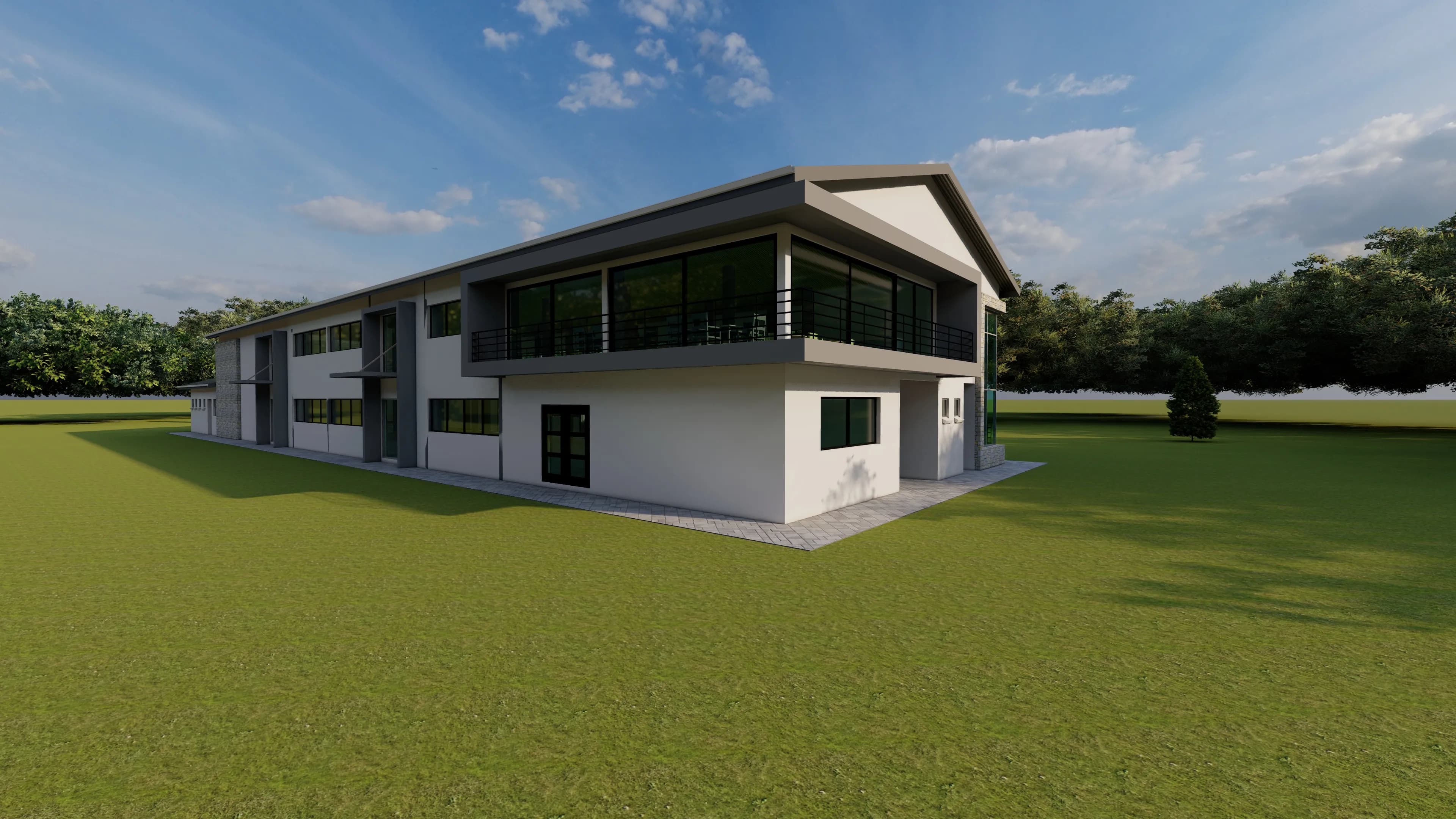 Contemporary Industrial Building - View 2