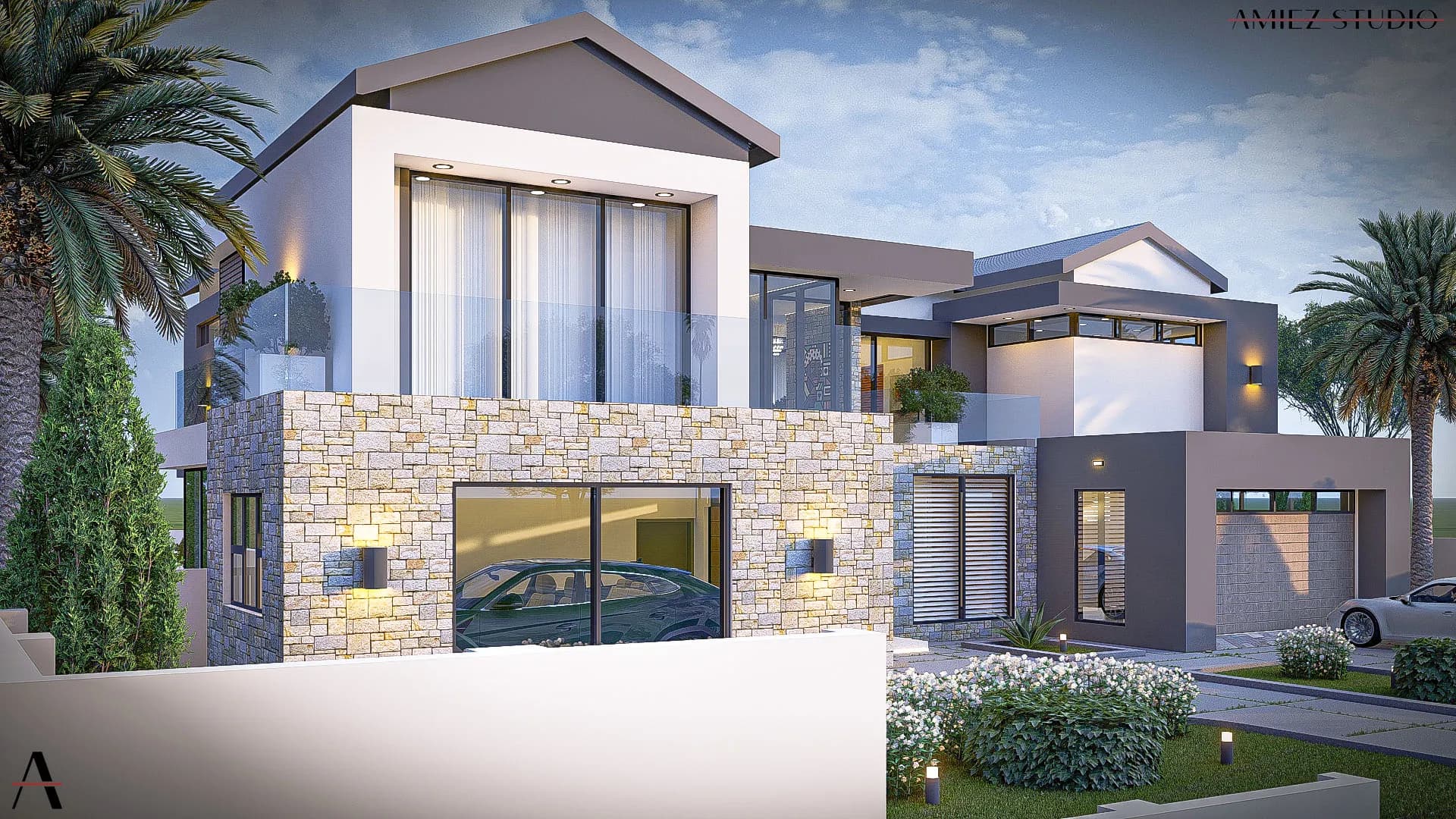 Sloped Roof Luxury Residence - View 3