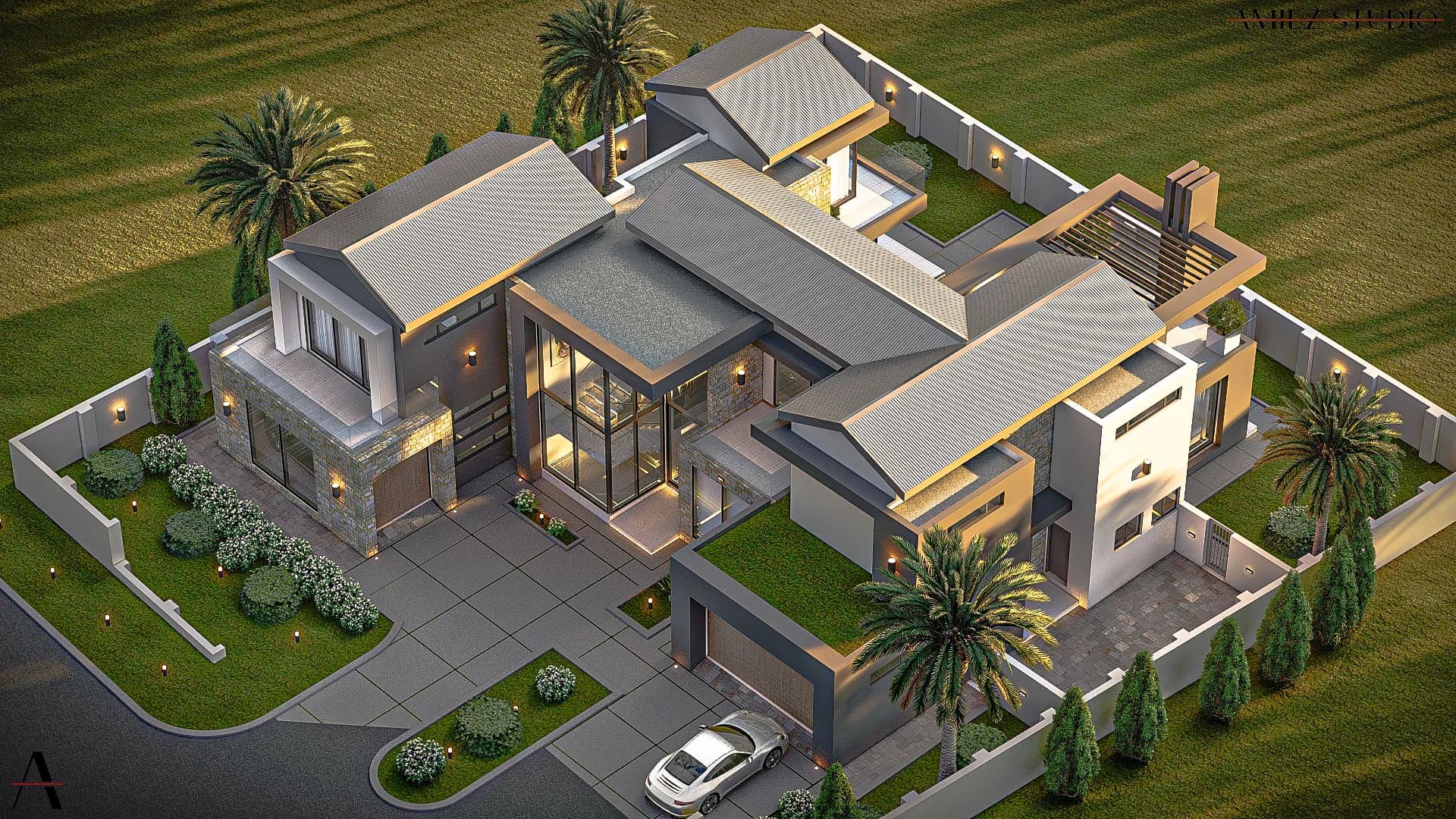 Sloped Roof Luxury Residence - View 6