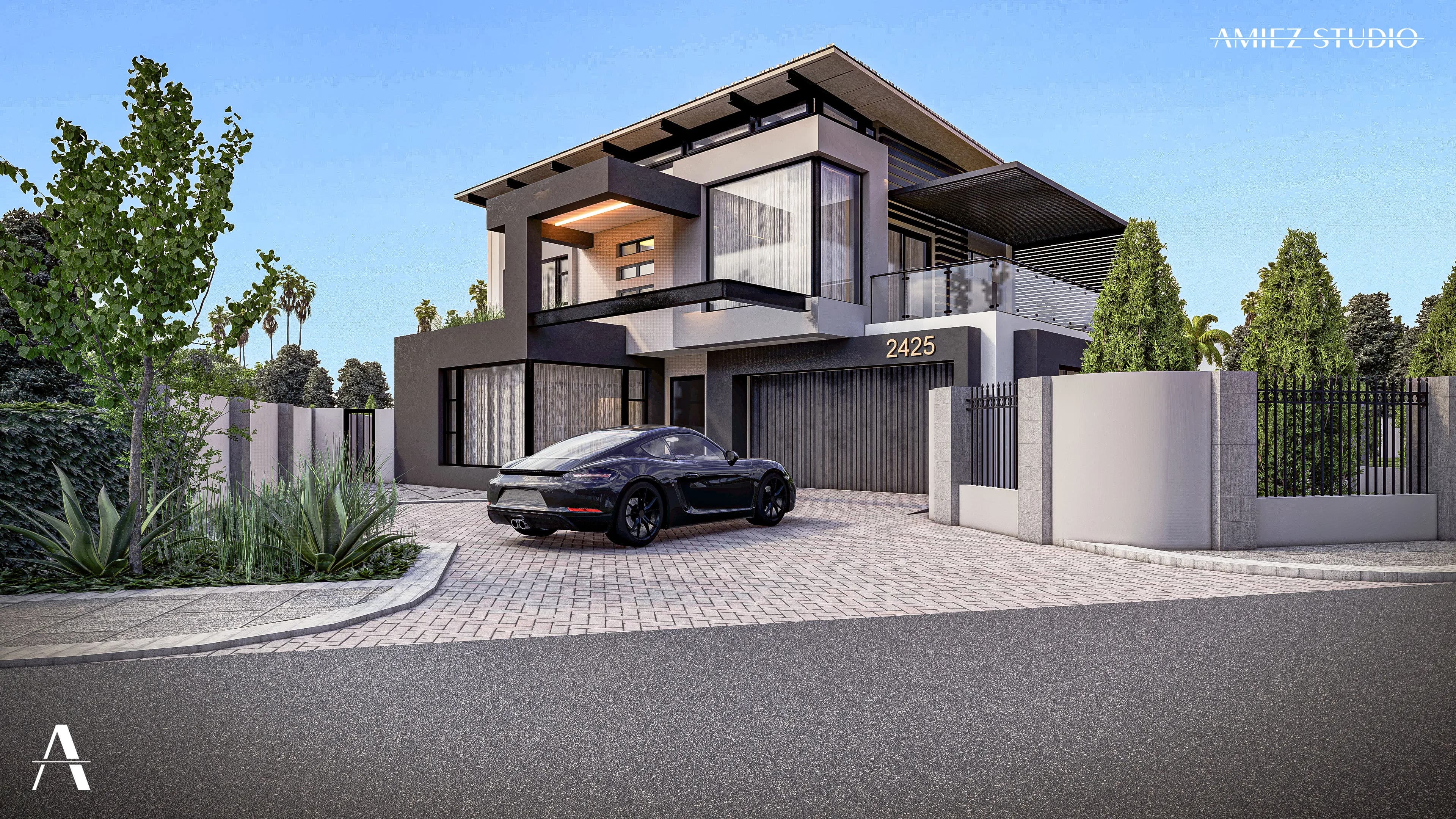 Luxury home entrance