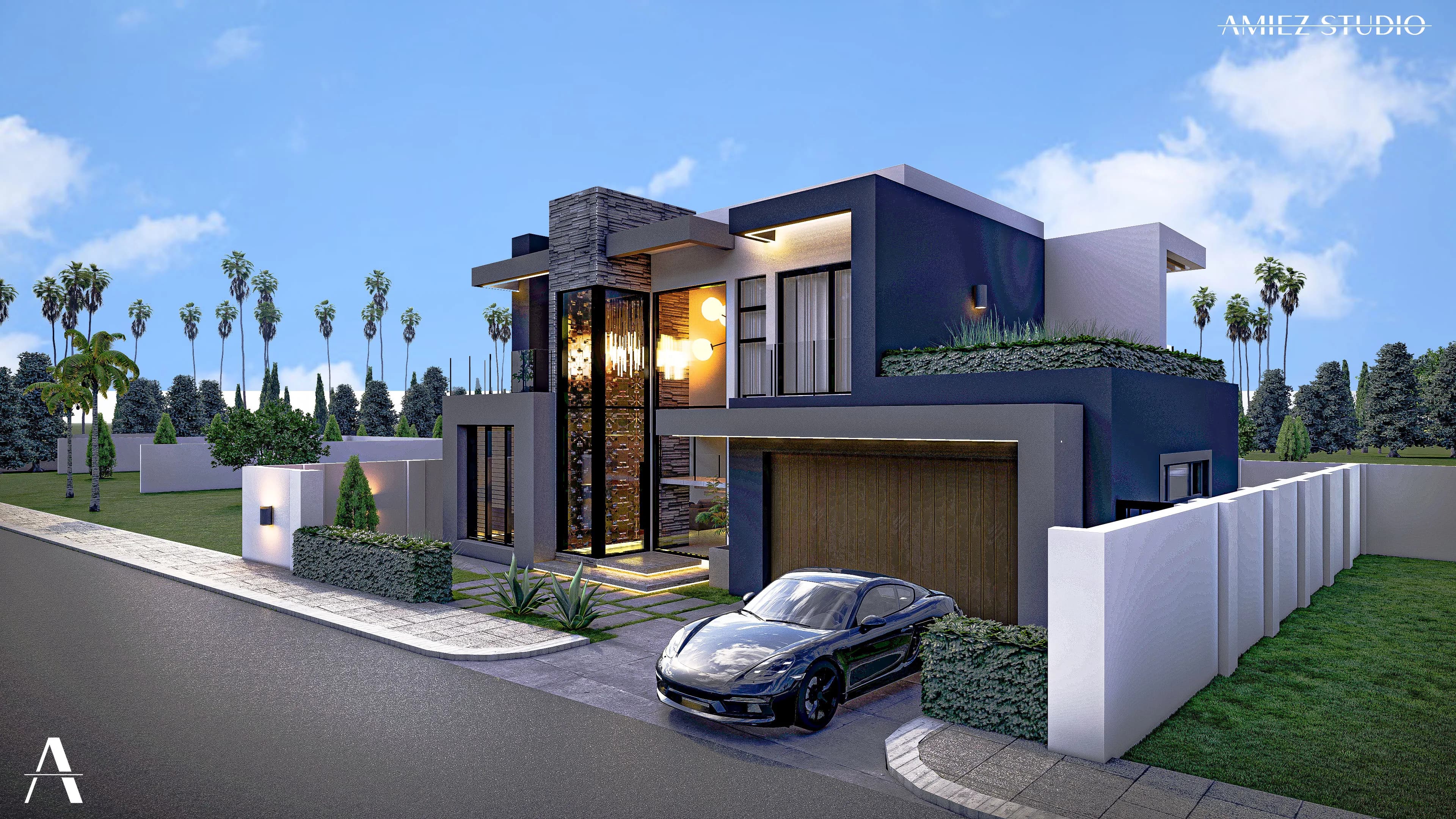 Linear Glazed Residence - View 3