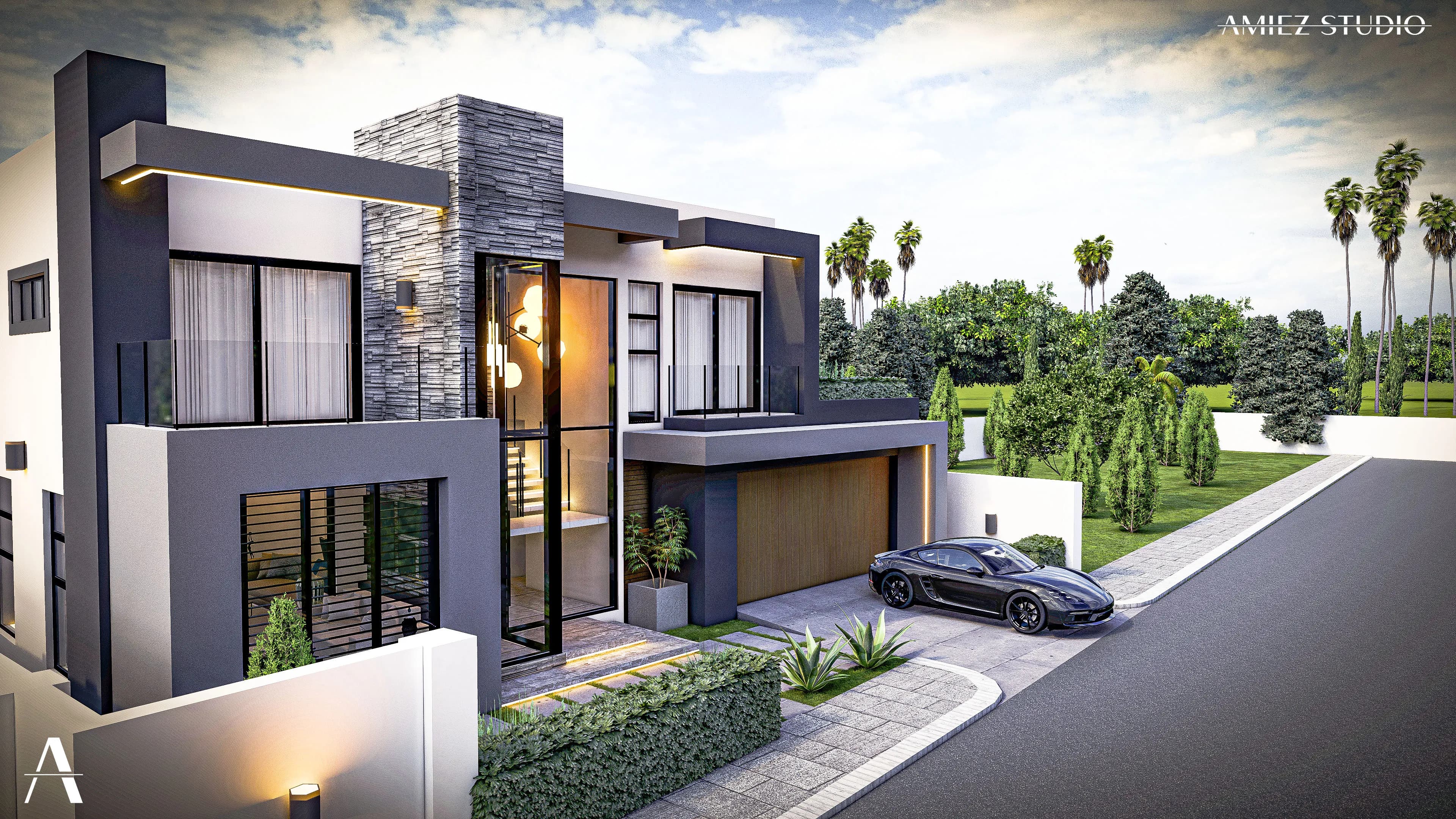 Linear Glazed Residence - View 5