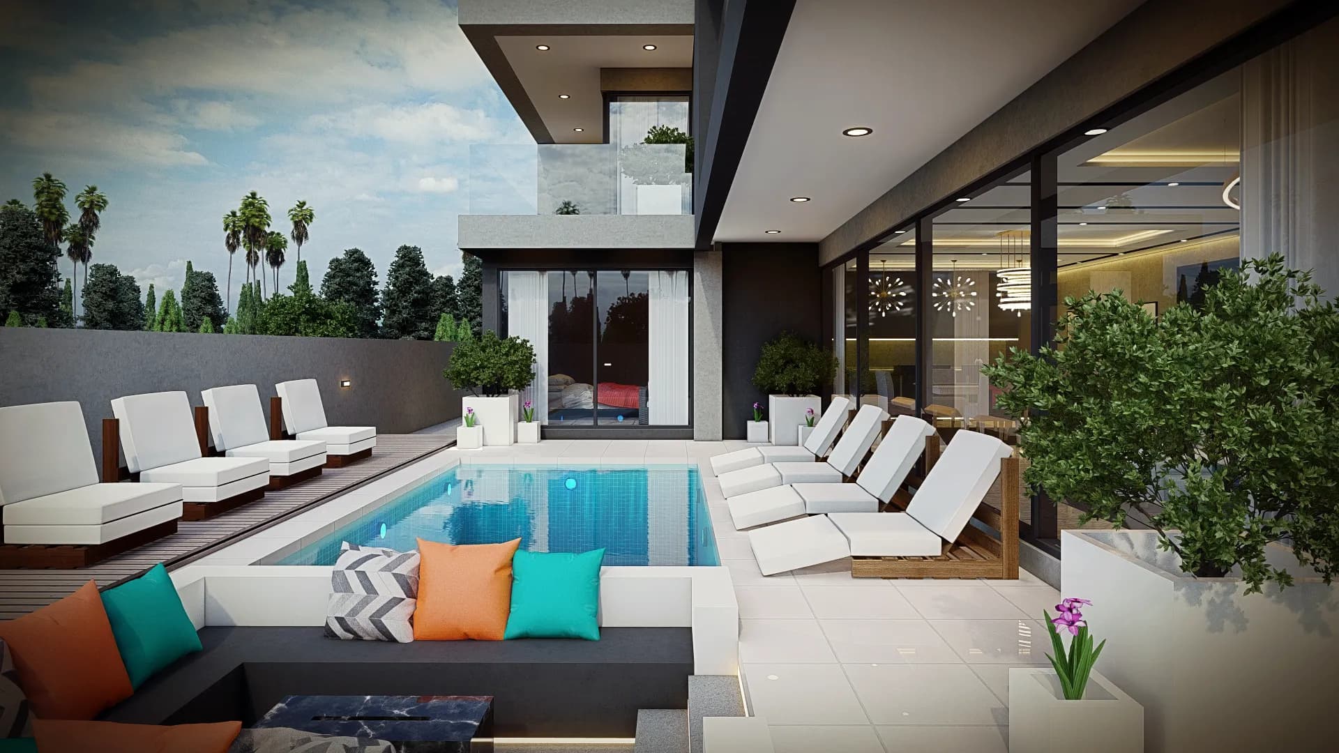 Cantilevered Atrium Residence - View 2