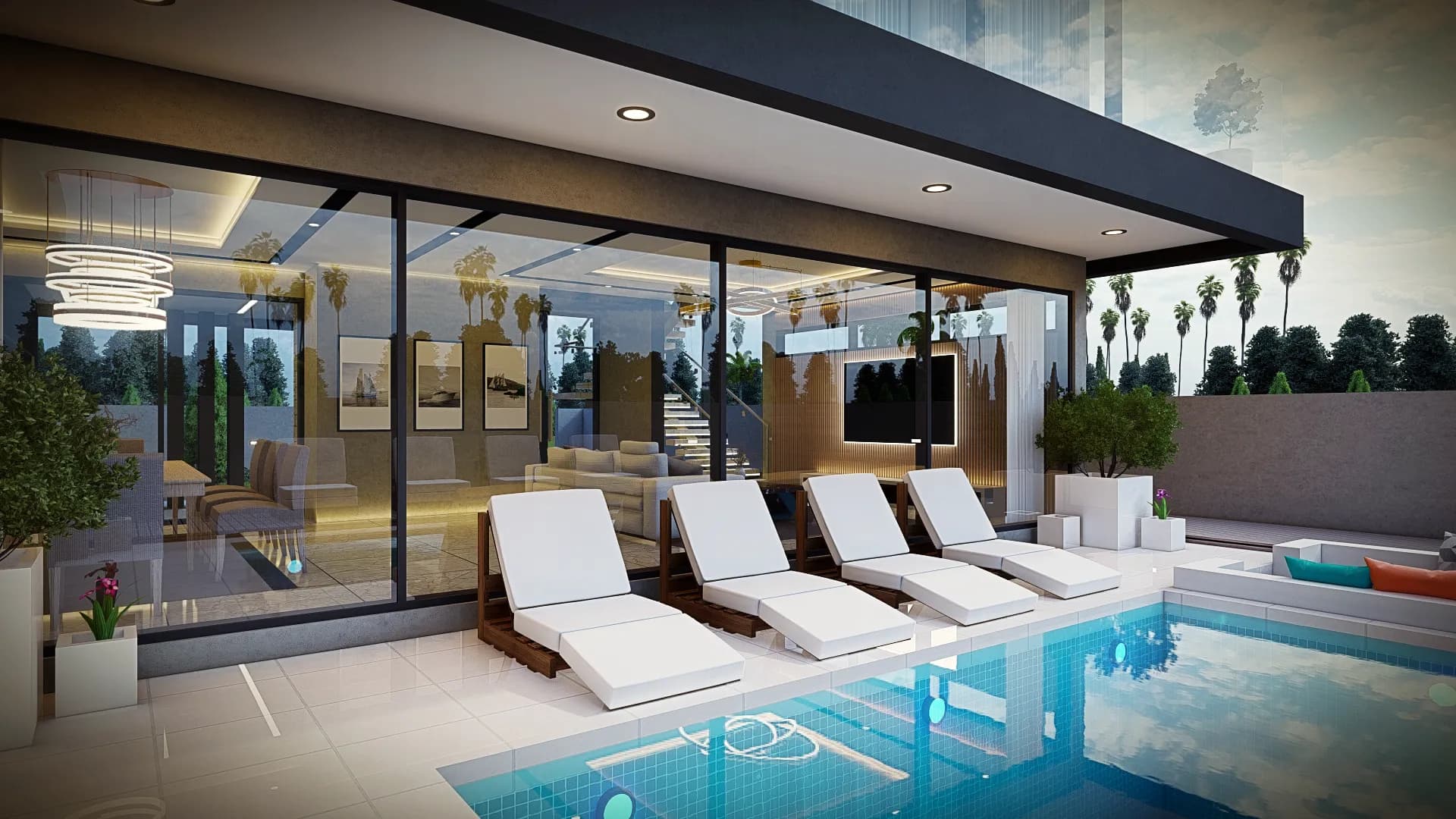 Cantilevered Atrium Residence - View 3