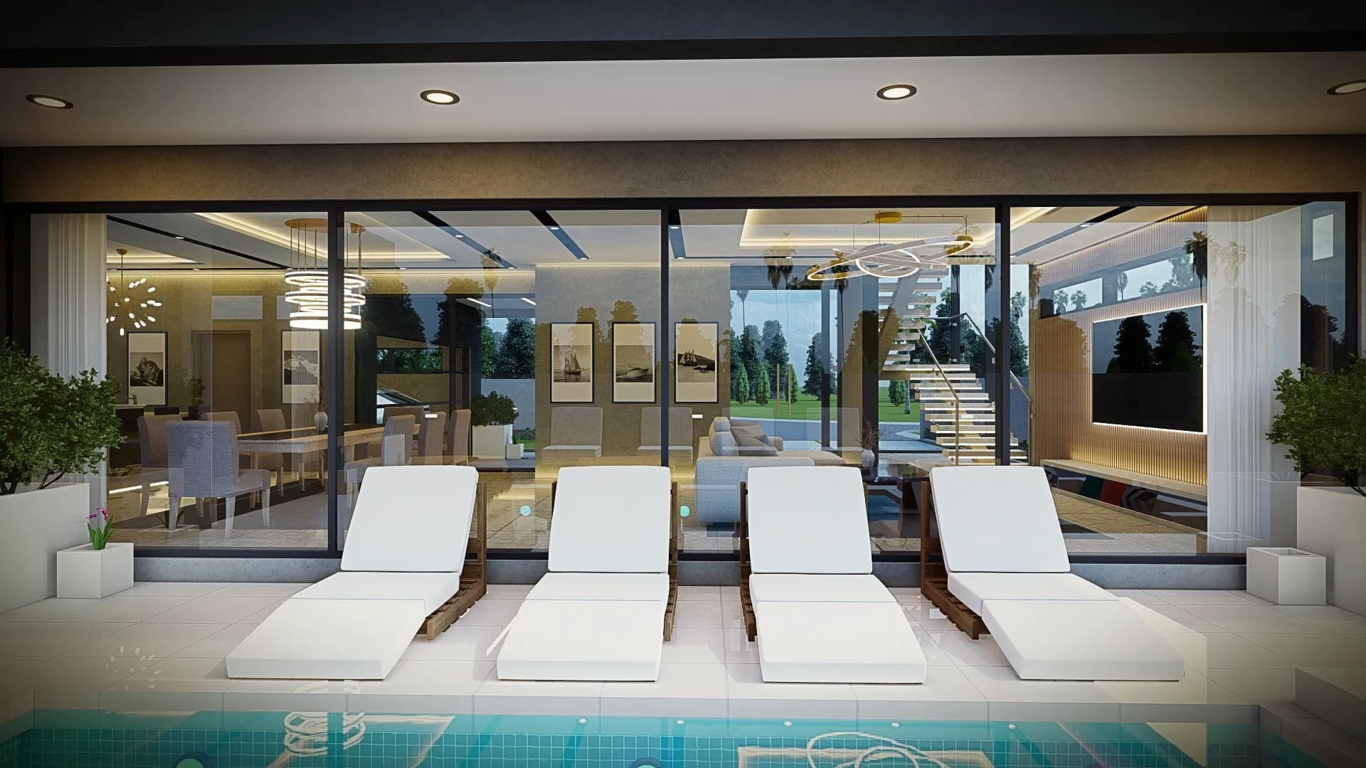 Cantilevered Atrium Residence - View 4