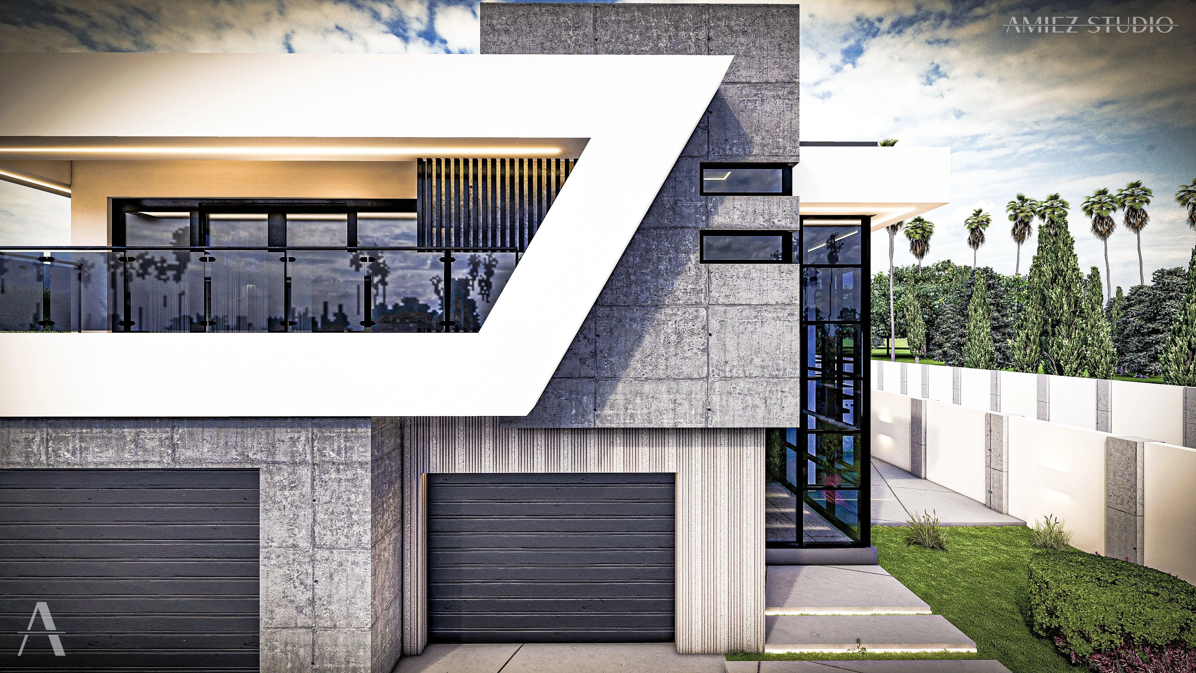 Contemporary house detail